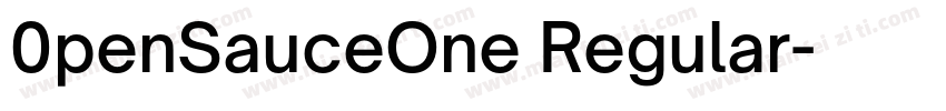 0penSauceOne Regular字体转换
